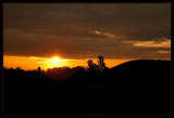 Sunset after severe thunderstorm