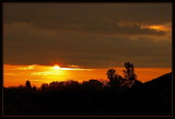 Sunset after severe thunderstorm