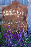 Old sign in Harmony: Community Missionary Baptist Church