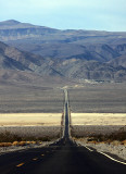 Highway 190, heading out of the Panamint Mountains