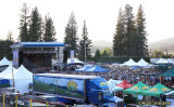 Grandstand meadow and stage