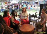 Native Peoples Flute & Drum performance, Sierra Stage