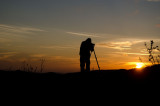 Photographer at Sunset on Black Balsam