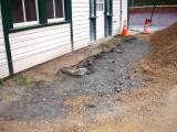 drains have been added on the track side of the station - right side