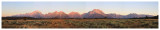 Grand Tetons at dawn - panorama