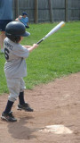he didnt need no stinking t-ball stand!  :-)