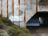Before: Graffiti on exterior of casemate #2. camouflage test 80.jpg