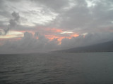 Approaching Moorea, 15 miles from Tahiti