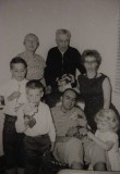 family in early 60s visiting dad at the VA hospital