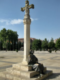 Len. Plaza de San Marcos, Monumento al Peregrino