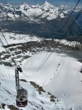 Zermatt. Flying down from the Klein Matterhorn
