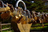 Love locks near near Dawn Pavillion Beihai hotel Mount Huangshan Yellow Mountain China