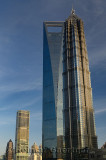 Shanghai World Financial Center and Jin Mao tower skyscrapers in China