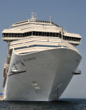 Bow of Carnivals  Splendor ship anchored at Cabo San Lucas Port