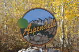 Sign for  lovely village of  Aspendell in Bishop Creek Canyon