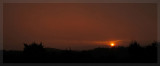 The sun going down.