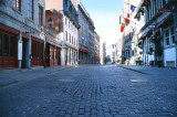 A quiet morning on St-Paul street in the Old Montreal