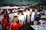 Sitting at the table l to r : Ginny Colling, Wendy Boyd, Lois Fleming and standing Steve Wingfield   1987