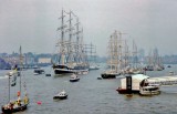 Tall ships visit London.