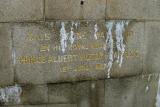 Commemorative stone on Battersea Bridge.