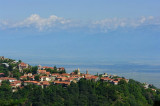 Sighnaghi - Caucasus in the back