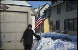 January 1961, Richard, his dog, and new 50-star U.S. Flag from 127 roll film (111)