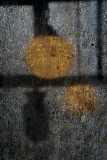 Lamps in crazed mirror