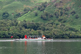 A steamer on Ullswater Lake