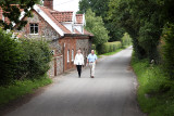 David and Irene Ramsbotham heading for the Village Pond for the meeting with the Judging Panel