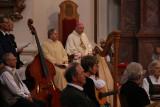 Bishop and musicians