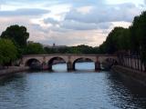 Sun is starting to set over the Seine