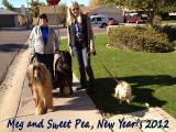 Meg and Sweet Pea Come to Visit, New Year's 2012