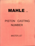 1999 MAHLE Piston Casting Master List - Cover