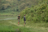 Rick and Daan birding around the crater lake