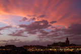 Beautiful sky colors at Jamaa el Fna