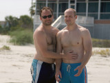 Brothers Dan and Tim at Sullivans Island beach