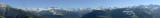 Alpine panorama as seen from 1600 m above sea level north of Seewis