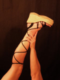 Long Laced Sandals - Nancy Oliver<br>CAPA 2011 Theme Competition<br>Footwear: 19 points