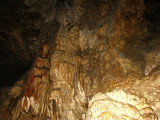 Formations in one of the Horne Lake Caves