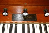 Trustam Harmonium 1864 - Stops and Makers Label