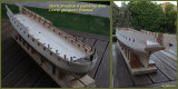 Gunports framed - Stern freedoard planking done