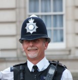 A happy London policeman