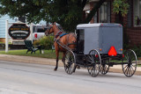 Riding past the guest haus