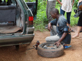 Dealing with a flat tire