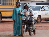 Lady on a motorbike