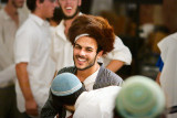 Groom with the Rabbi's hat