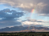 View to Organ Mountains across Mesilla Valley after the rain