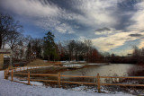 Snow Covers Park in HDR<BR>January 14, 2012