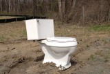 Toilet near the Woods<BR>April 3, 2012