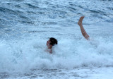Positano - playing in the surf